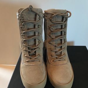 Yeezy Tan Combat & Moto Boots